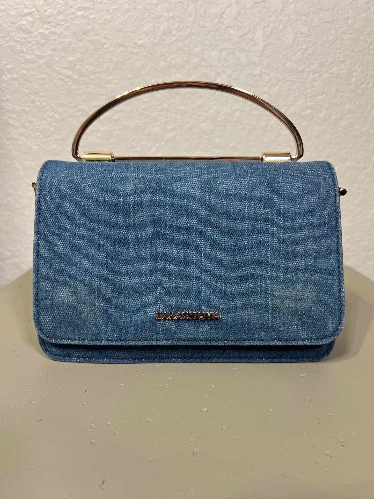 SAMPLE SALE Winnie Mini Front Flap Top Handle bag in dark denim