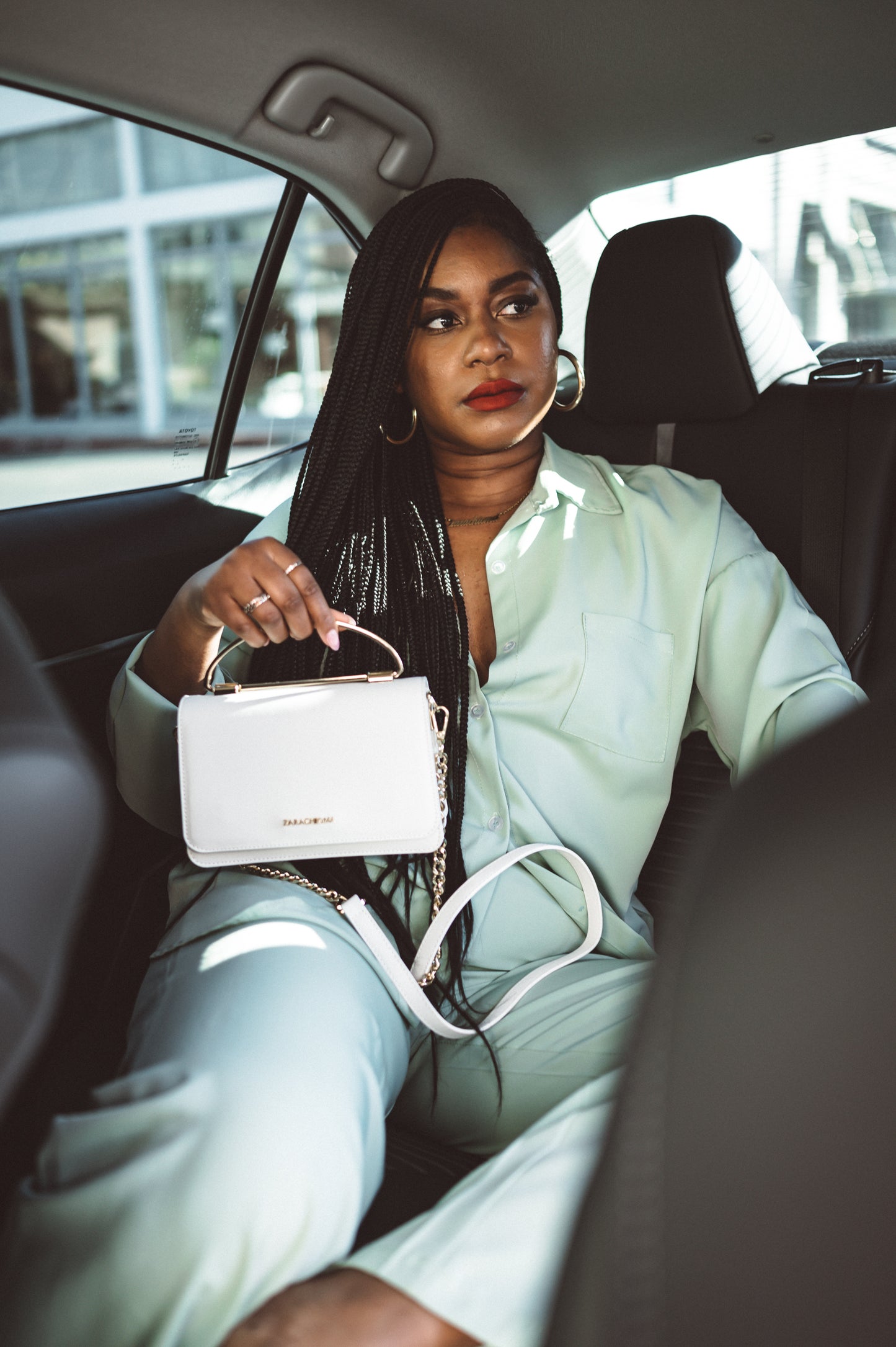 zarachioma white winnie mini bag