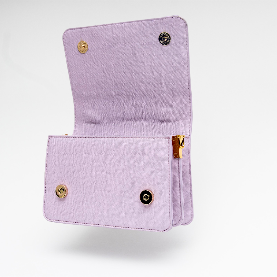 Winnie Mini Front Flap Top Handle bag in Lilac