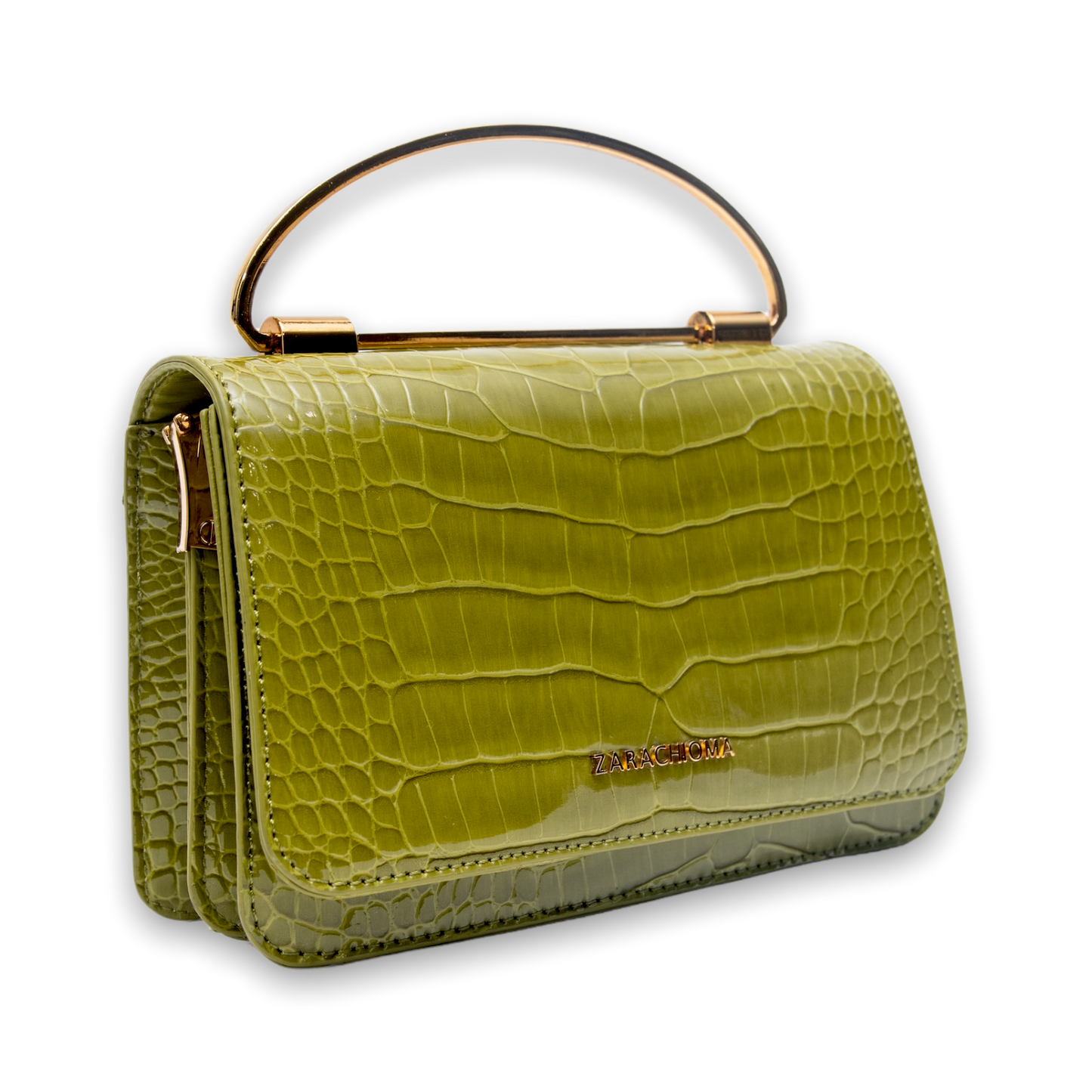 Winnie Mini Front Flap Top Handle bag in Cactus Green