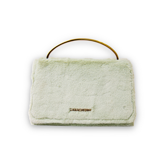 seafoam green mint top handle mini handbag