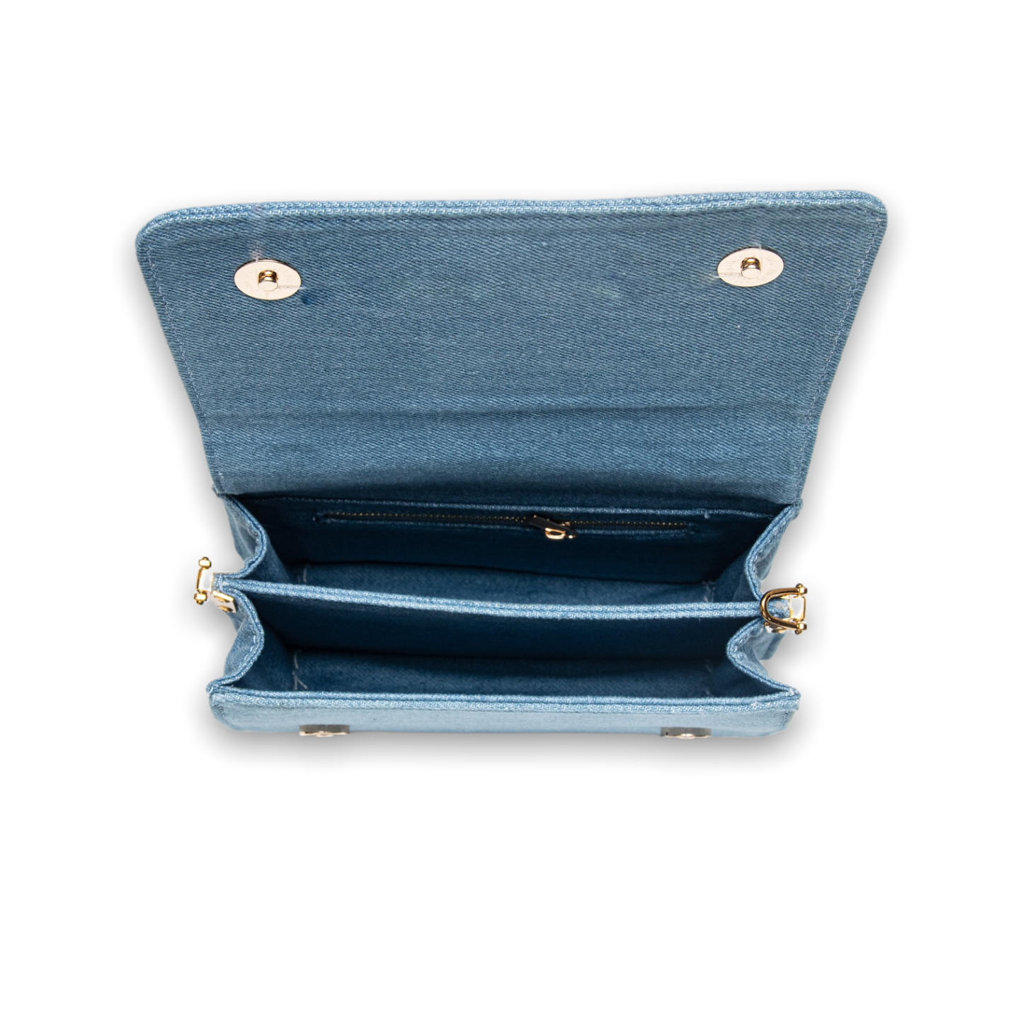 Winnie Mini Front Flap Top Handle bag in Denim