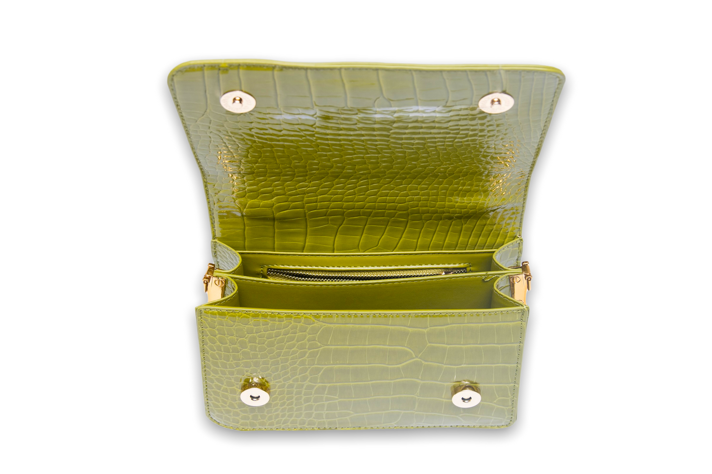 Winnie Mini Front Flap Top Handle bag in Cactus Green