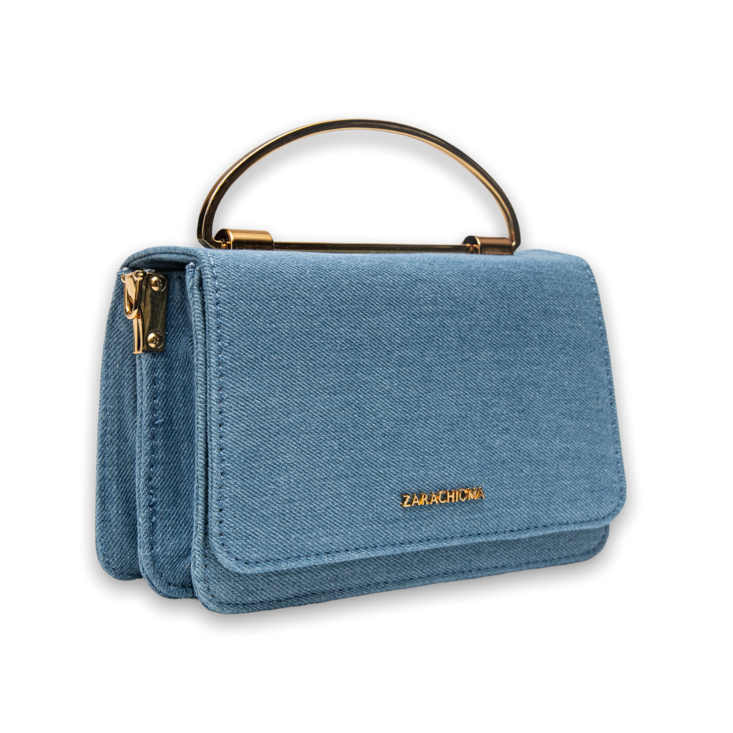 Winnie Mini Front Flap Top Handle bag in Denim