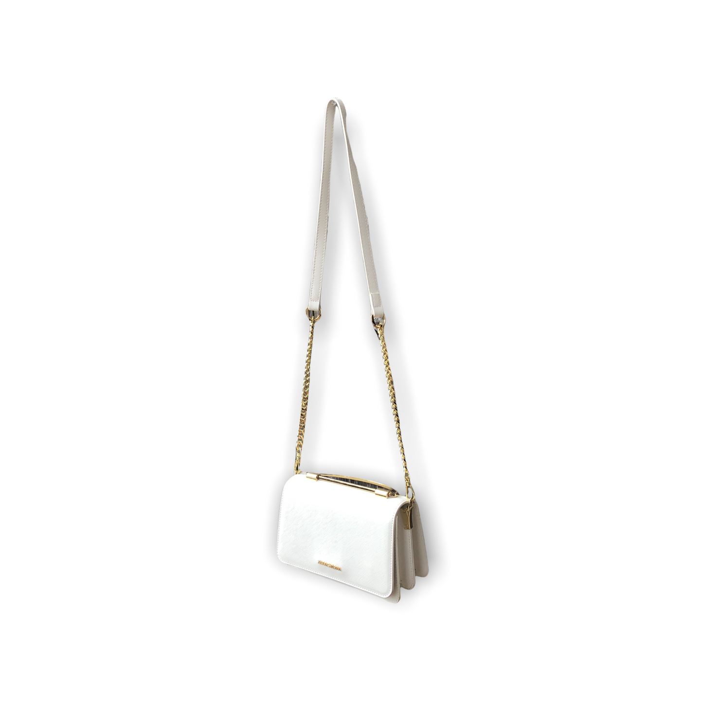 Winnie Mini Front Flap Top Handle bag in white