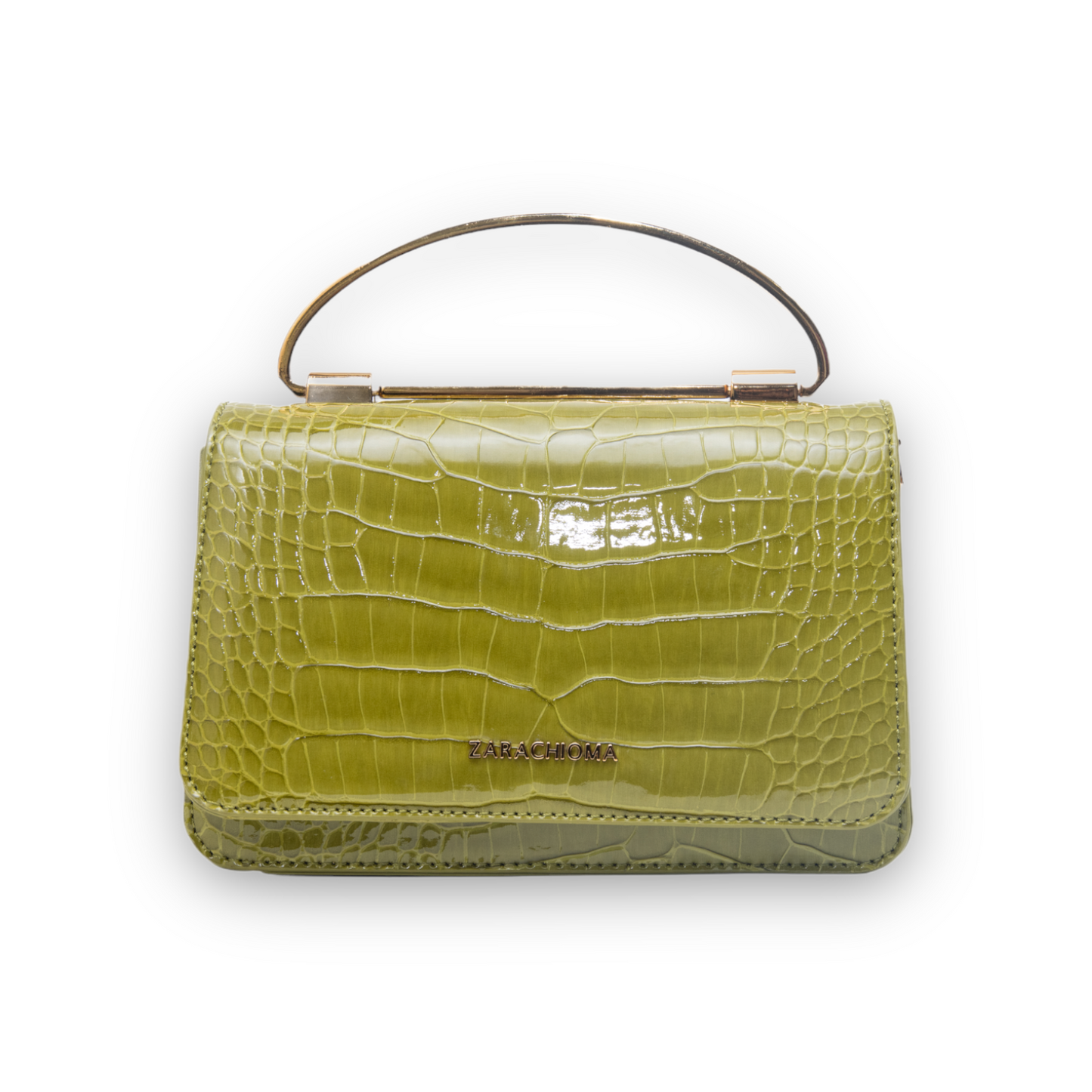 green top handle mini hand bag