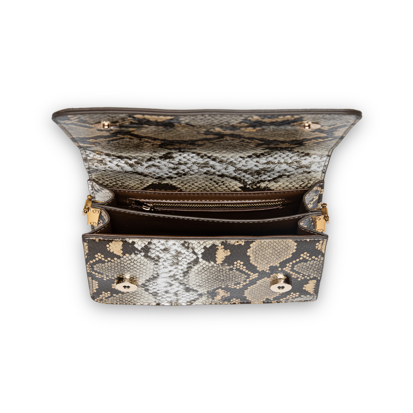 Winnie Mini Front Flap Top Handle bag in Snakeskin